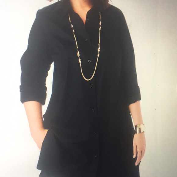 NEW  just in Poplin Tunic Black side slips - Picture 3 of 8